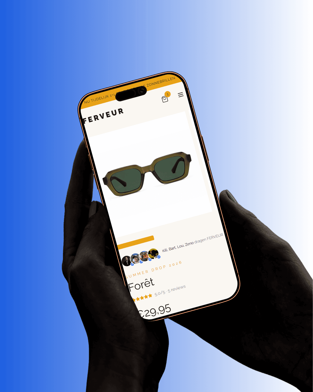 Ferveur, website door Pimmerce